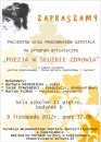 Zapraszamy PACJENTÓW oraz PRACOWNIKÓW SZPITALA na program artystyczny "POEZJA W SŁUŻBIE ZDROWIA"